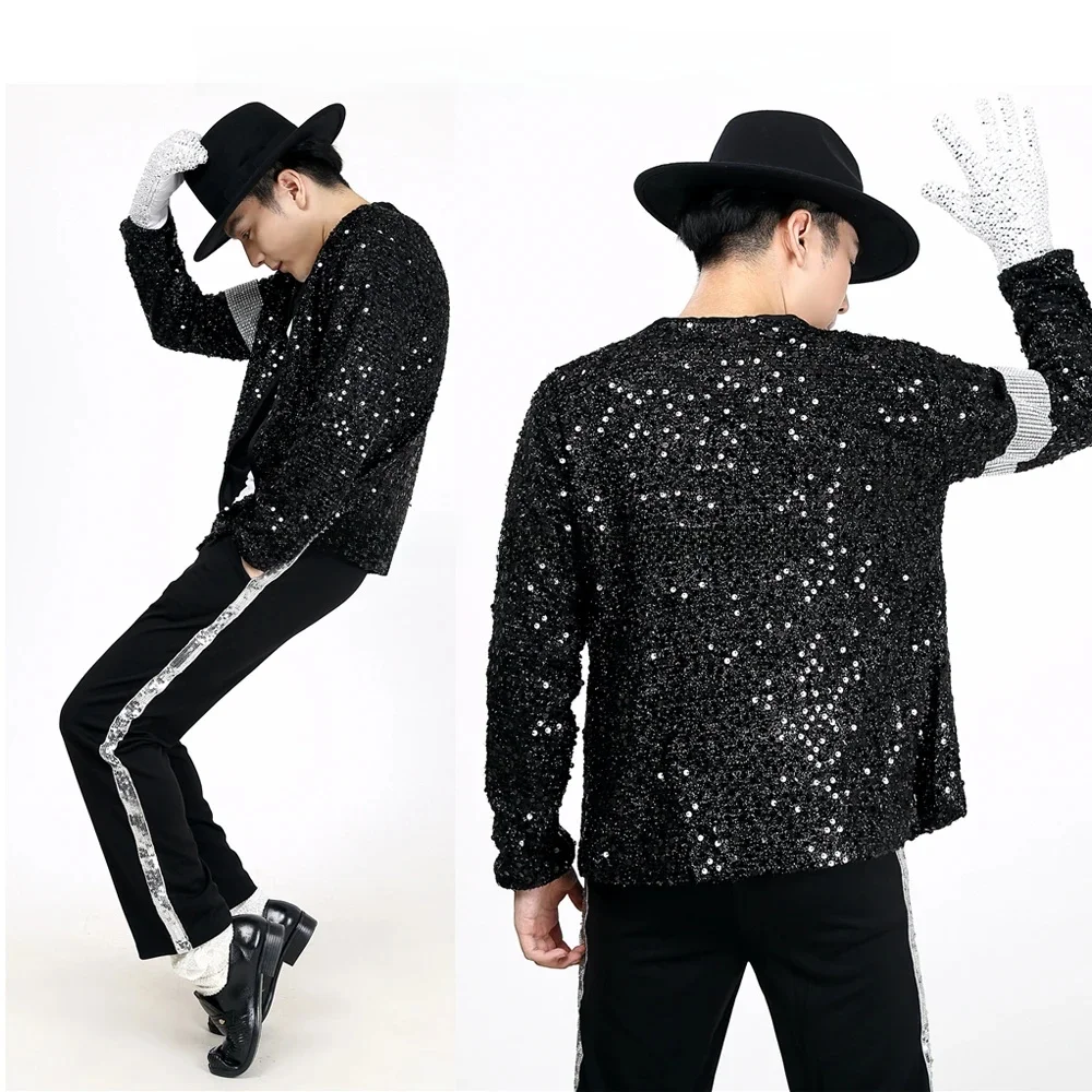 Michael Jackson Cosplay Kostuum Imitatie Kleding Kinderen Performance Kleding Mannen Vrouwen Mj Dancing Party Prop - afbeelding 2