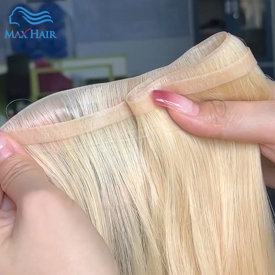 Paquetes de cabello humano con cinta invisible de 16A, sin pegamento, natural y sin costuras, de 18 a 30 pulgadas, 50g 2