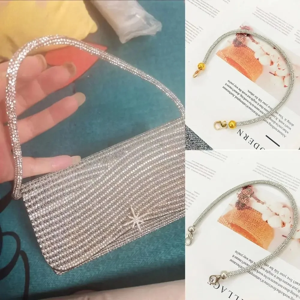 1PC Rhinestone krótki pasek wymienny uchwyt do torby na pasek do Handabg codzienna torebka paski akcesoria do toreb — zdjęcie 2