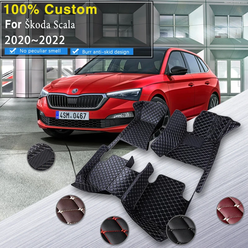 

Car Mats Floor For Škoda Scala 2020~2022 Waterproof Rugs Car Floor Mats Foot Mat Cubre Pisos Para Autos Car Accessories Interior