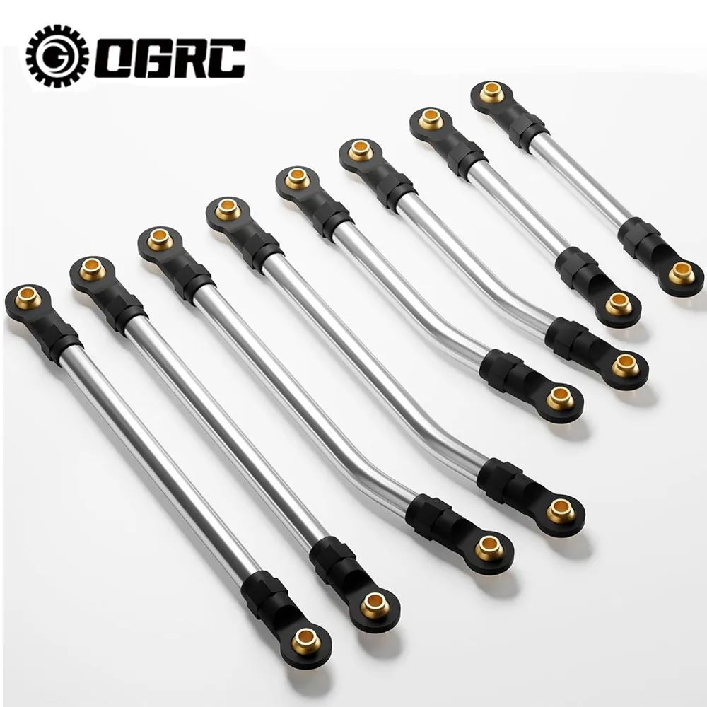 OGRC Stainless Steel Link High Clearance Chassis Links for TRX4M Upgrade Parts 1/18 RC Crawler Car Accessories