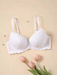 Women's sexy lace comfortable breathable lingerie underwire push-up bra B C D cup bra in multiple colors to choose from