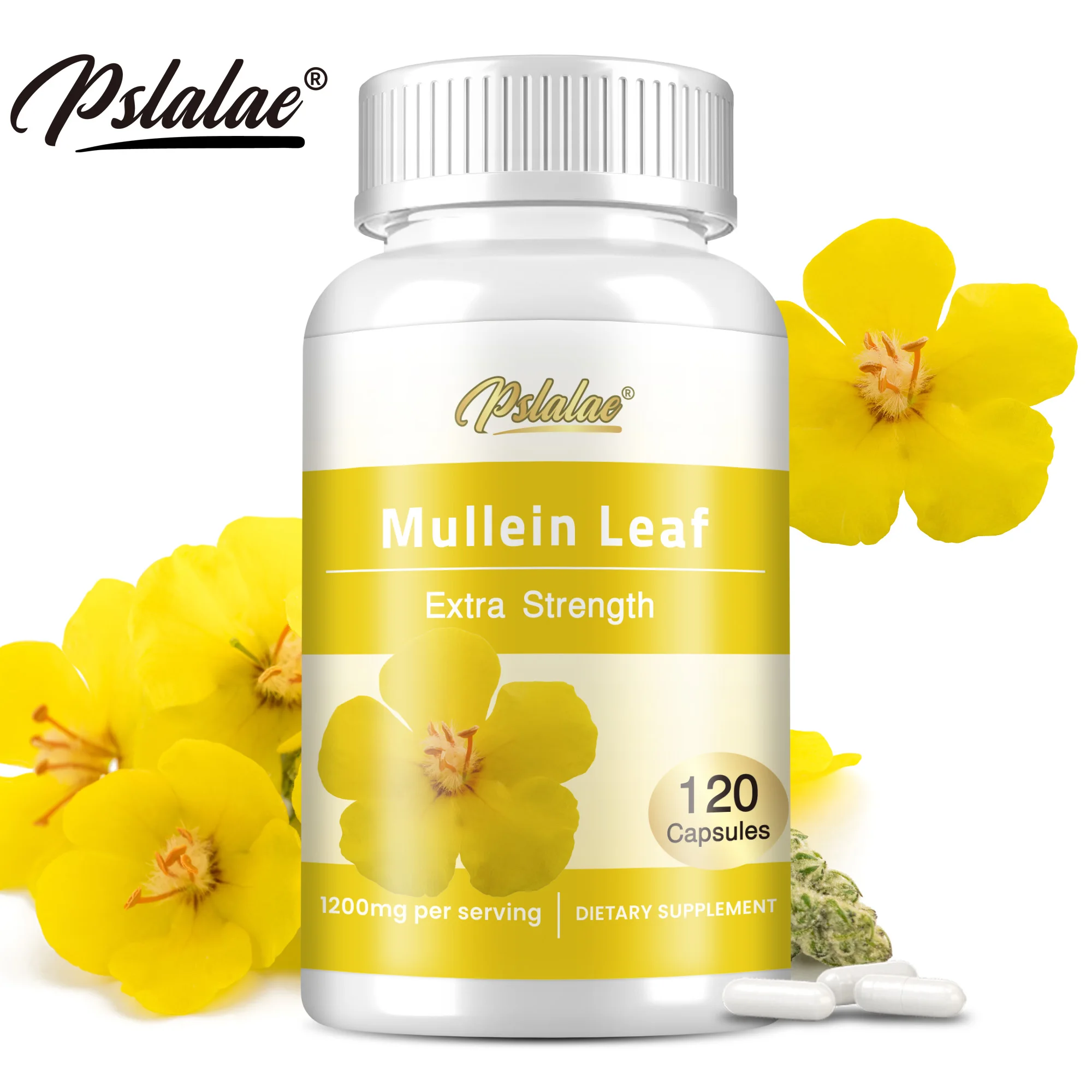 Mullein Leaf Capsules - for Lung Cleanse Support Healthy Respiratory Function & Mucous Membranes, Immune Support - 120 Capsules