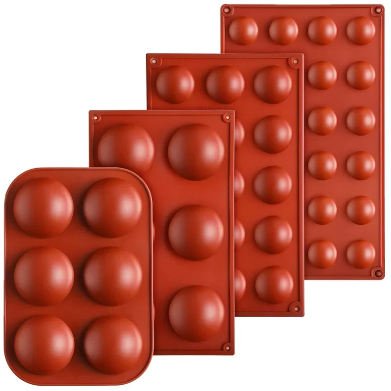 Moule à chocolat en Silicone Semi-sphère, demi-boule, plateau à gâteaux, dôme en Silicone, moules de cuisson, Pudding, bonbons, gelée, outil de bricolage