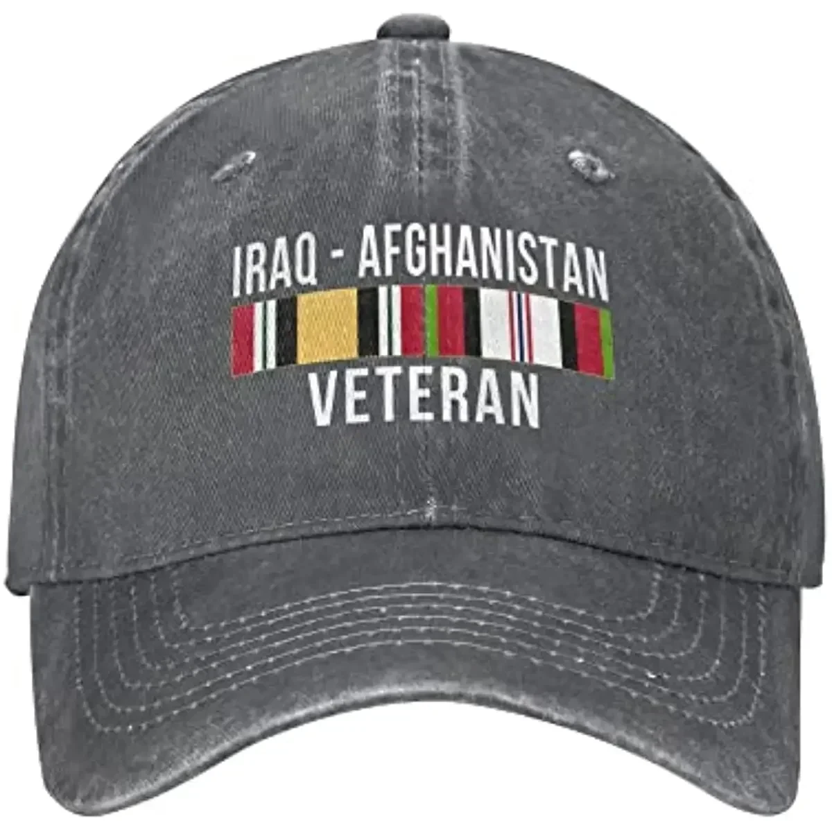 Afghanistan and Iraq Veteran Baseball Caps Unisex Adjustable Sun Hat Can Be Washed Leisure Dad Hat Deep Heather