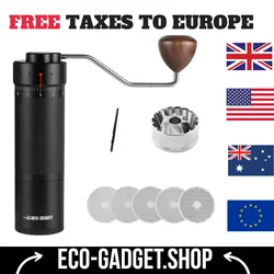 MHW 3BOMBER Manual Coffee Grinder Numerical External Setting Stainless Steel Conical Burr Fit Drip Coffee Espresso Barista Gifts