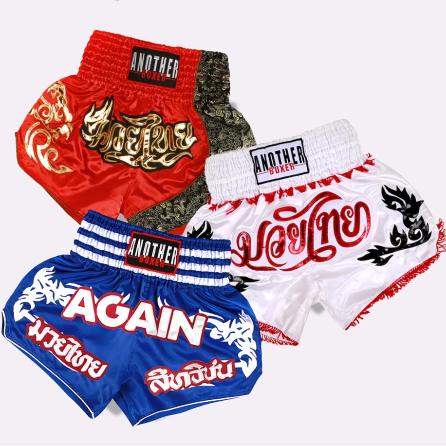 Cheap Boxing Shorts Men, Kids Short Muay Thai, Quick-dry Kickboxing Shorts Fight Grappling Women Sanda BJJ Pants