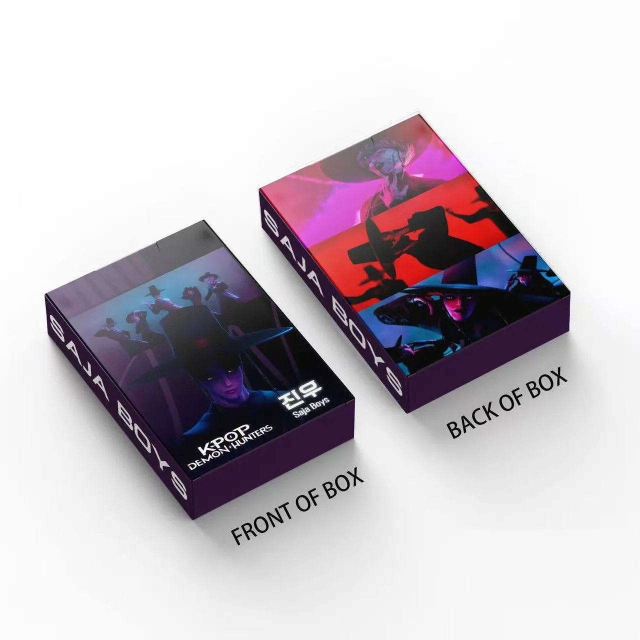 55 قطعة من بطاقات K-POP Demon Hunters Sajaboys LOMO - مجموعة Demon Hunters Boy Group Anime HD Photocards، مقتنيات الأفلام، هدايا المشجعين