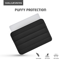 Puffy Laptop Sleeve 13 14 15 16 Inch Laptop Pouch for Macbook Air/Pro Black Soft Bag Computer Carrying Case for HP Dell Matebook