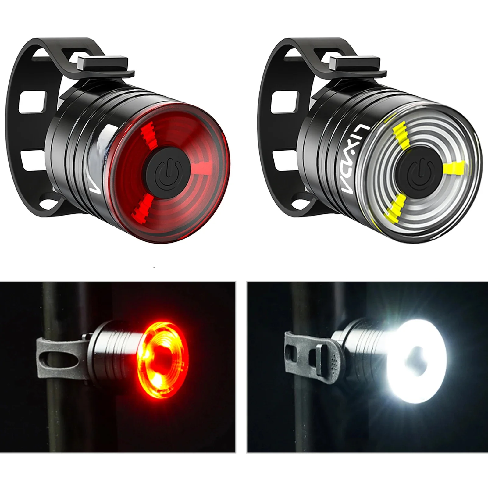 AliExpress NONE Lixada Bike Tail Light LED Bicycle Rear Light Cycling Safety Night Light Taillight Warning Light Mountain Bike Accessories 2024