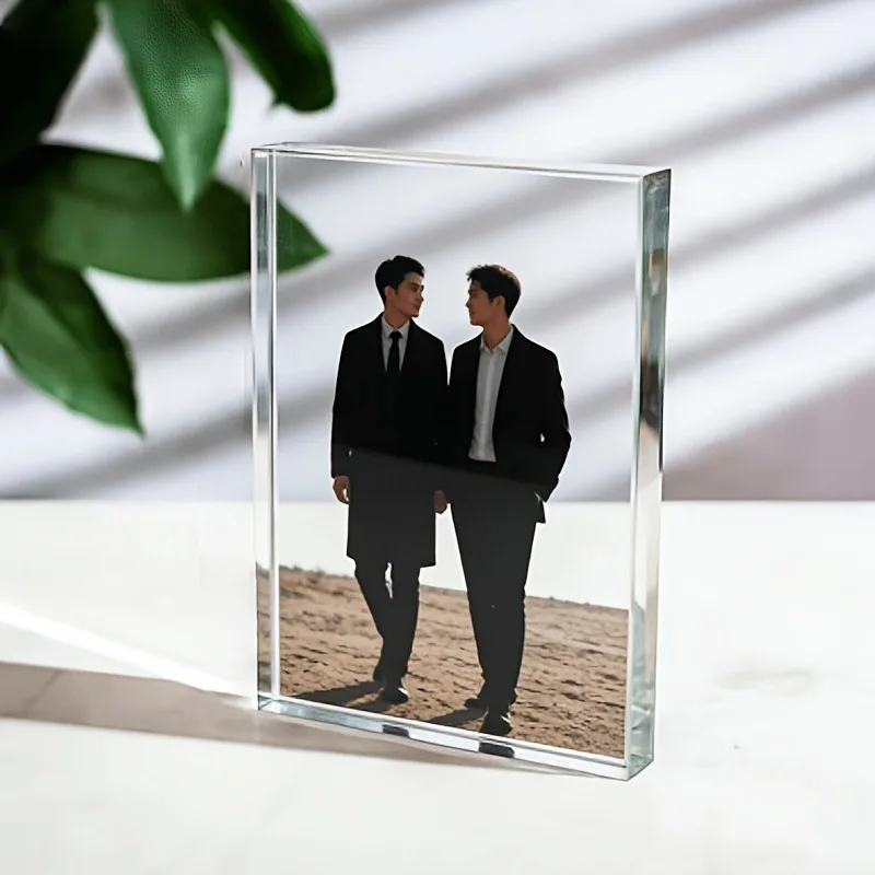 1 Personalized Acrylic Photo Block, Perfect For Family Photos, Wedding Anniversaries, Birthday Gifts, Or Newborn Photos