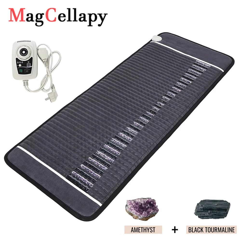 

Natural Amethyst And Tourmaline Hot Stone Massage Mattress Promote Sweating And Relieve Back Pain Restoring Energy Mat