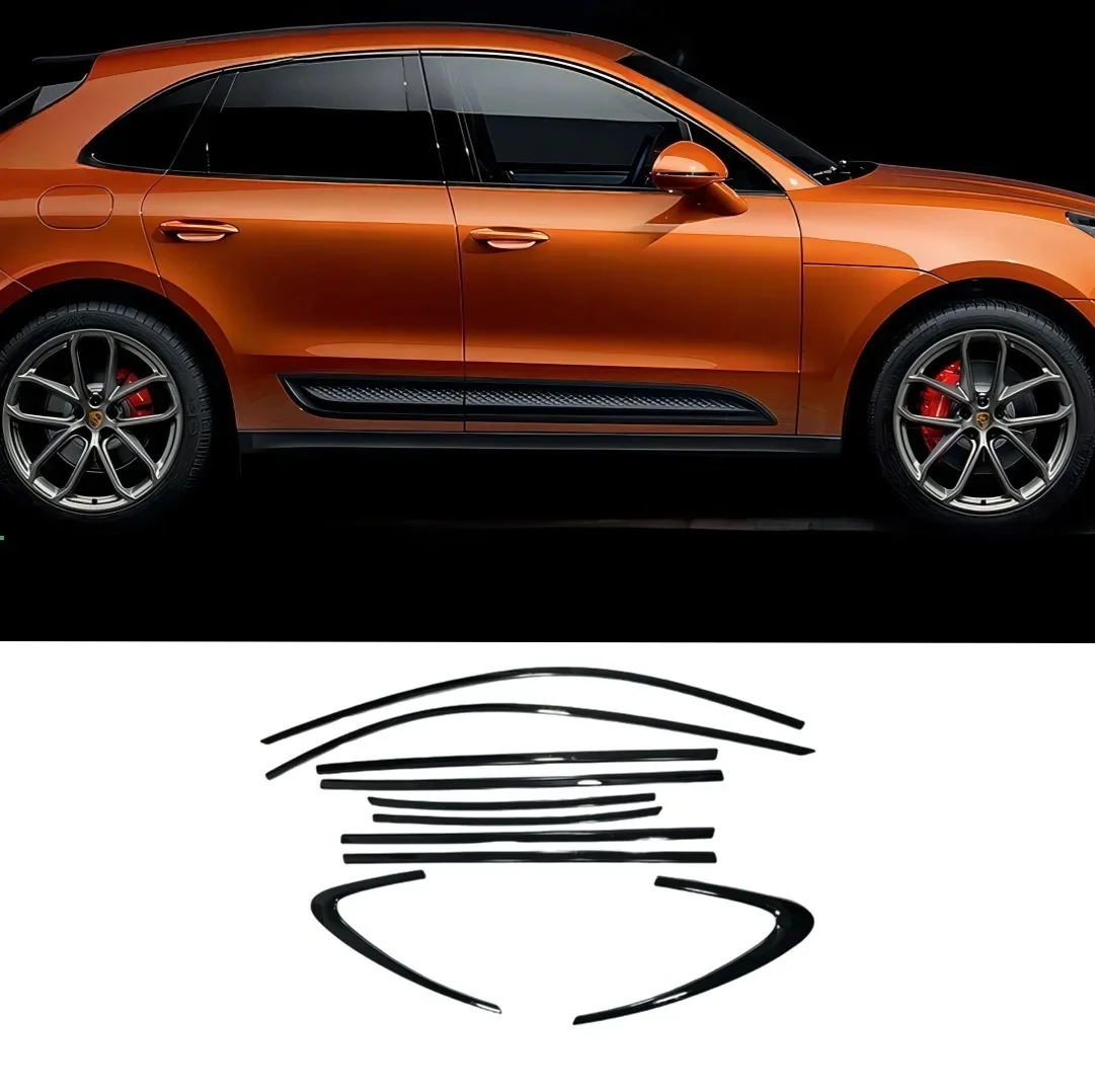 Auto Styling Deur Volledige Venster Molding Frame Sill Molding Trim Strip Cover Sticker Voor Porsche Macan 2014-2021 - afbeelding 2