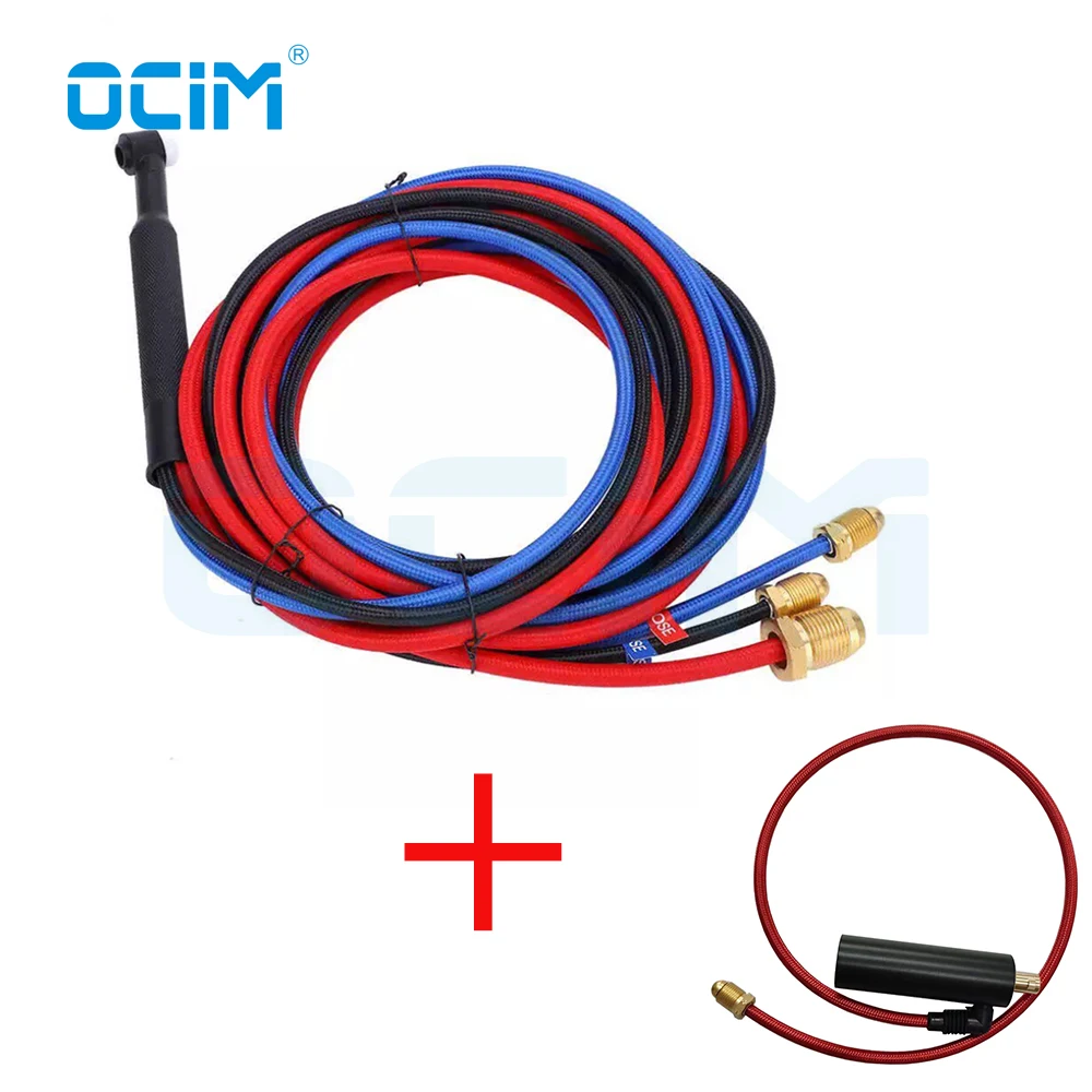 Mangueira Macia Super Vermelha da Tocha Wp20 4m de Tig com o Conector 3570 da Tomada da Mudança de 814l