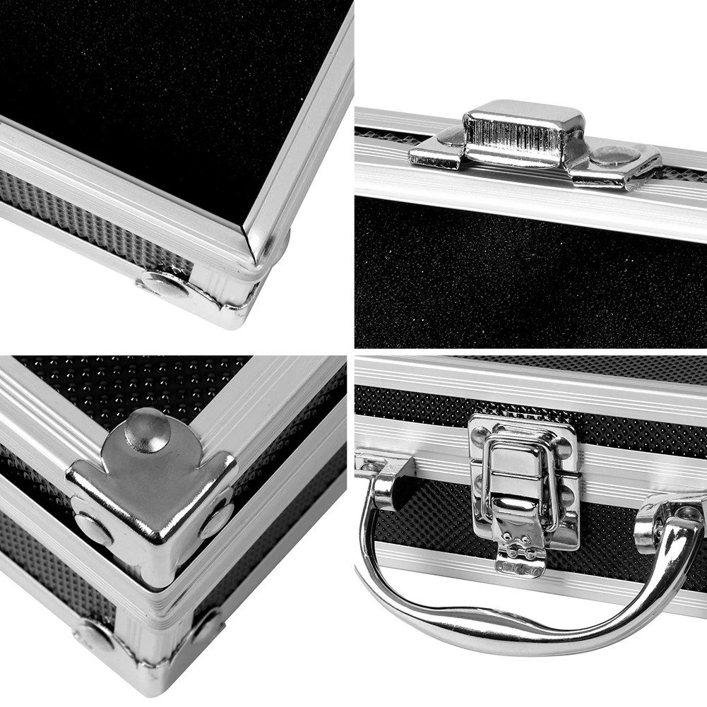 Portable Plastic Aluminum Alloy ToolBox Suitcase Portable Tool Case Travel Luggage Organizer Case Safety Box With Sponge Lining