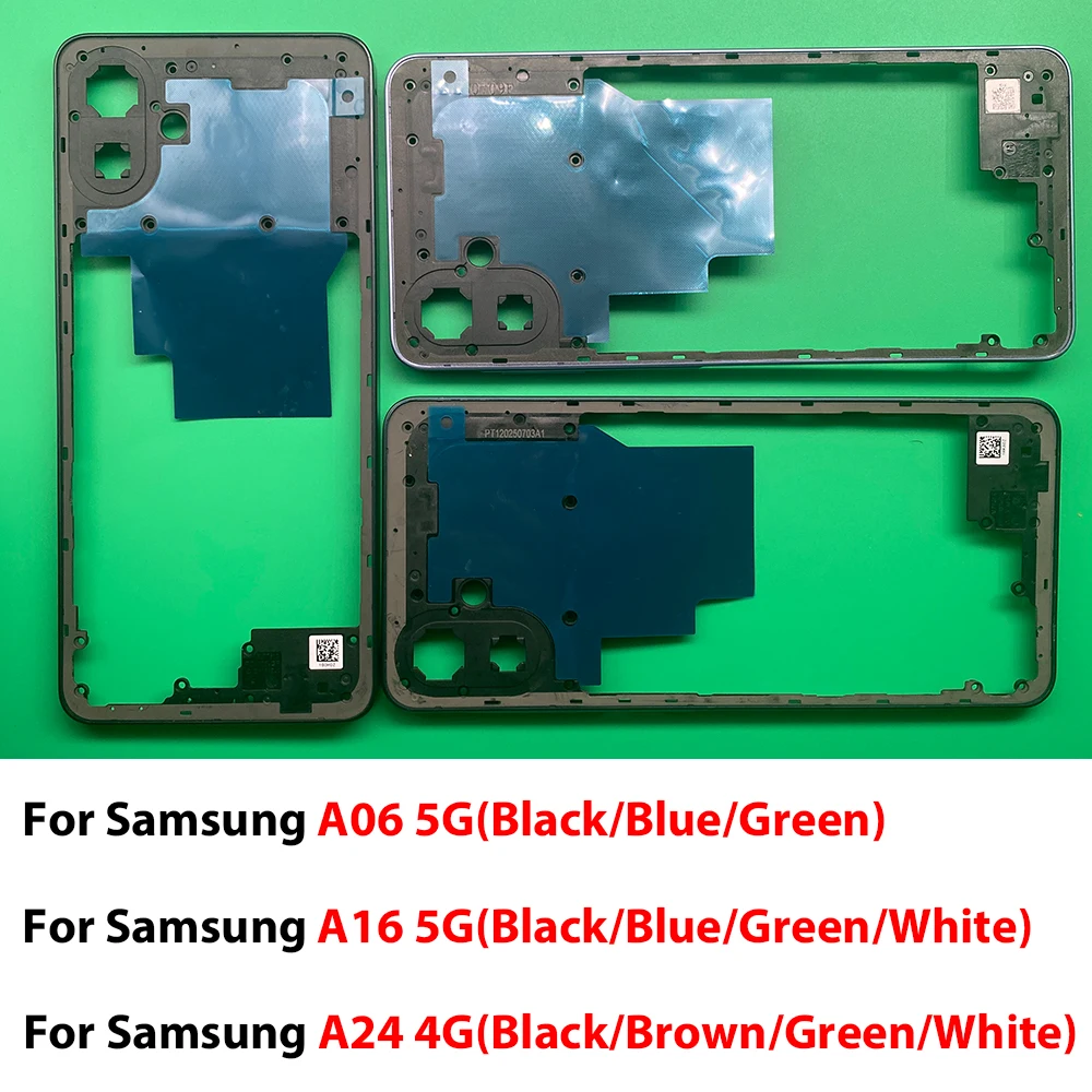 New Middle Frame For Samsung A06 5G/A16 5G/A24 4G Door Housing Bezel Repair Parts