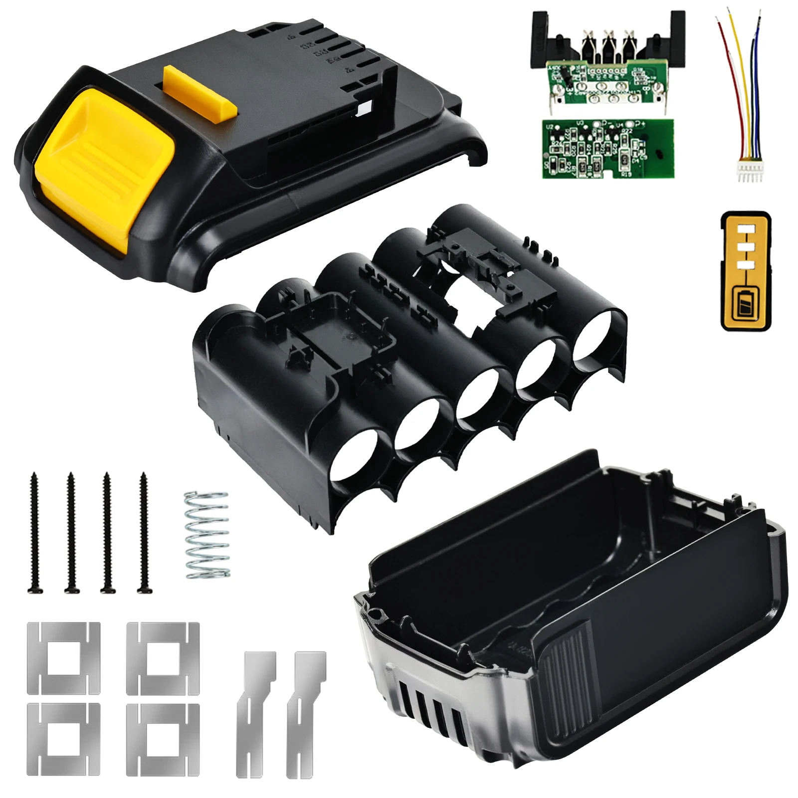 Custodia per batteria a 10 Core per Dewalt 20V li-ion Battery Shell Box con protezione di ricarica della scheda PCB BMS (solo custodia, senza