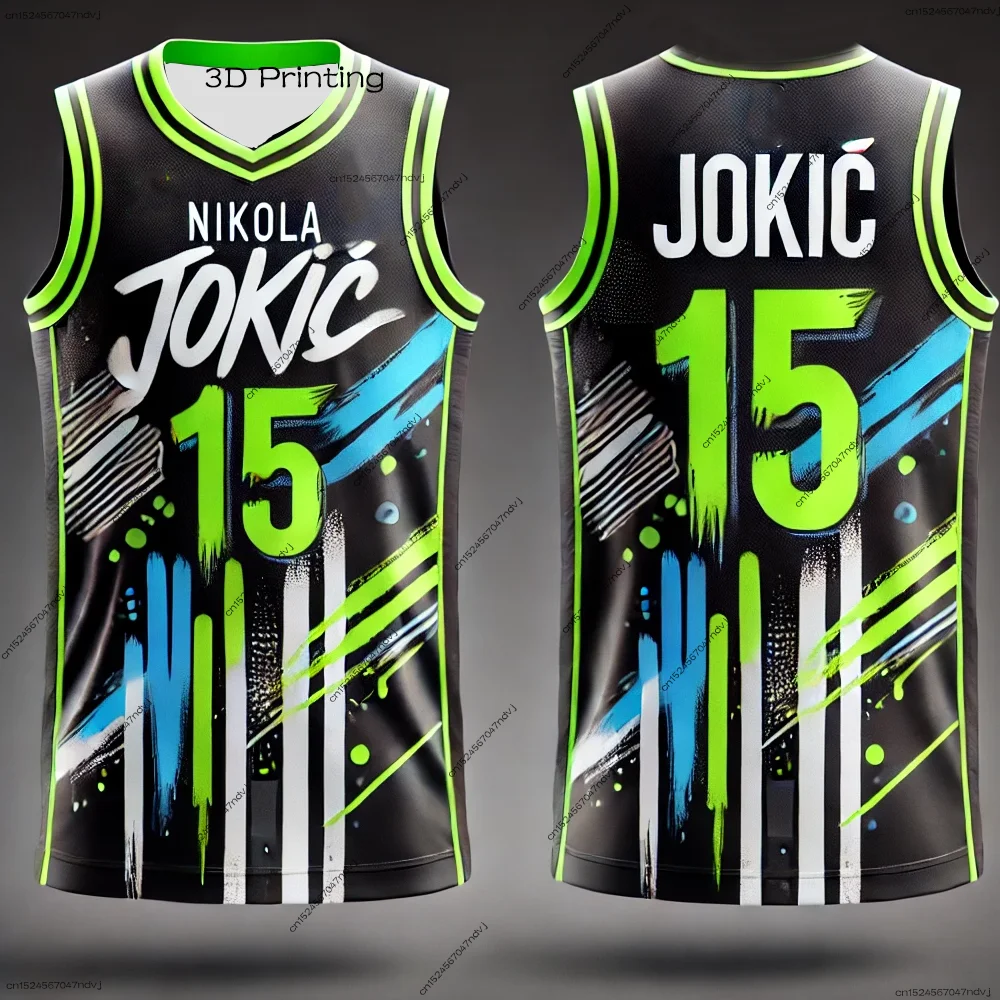 2025 New Arrivals USA Basketball Jokić No. 15 Men Basketball Jersey Boy Street Hip Hop Vest Special Basketball Jersey Kit