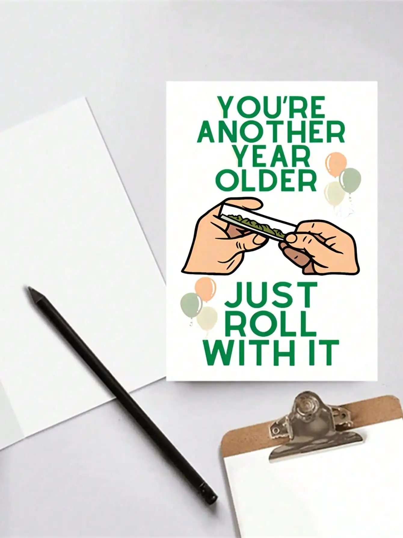 بطاقة تهنئة عيد ميلاد سعيد - تذكار مسلي. مثالية للرجال والنساء والأمهات والآباء والجدات والجدات والأفضل F #2