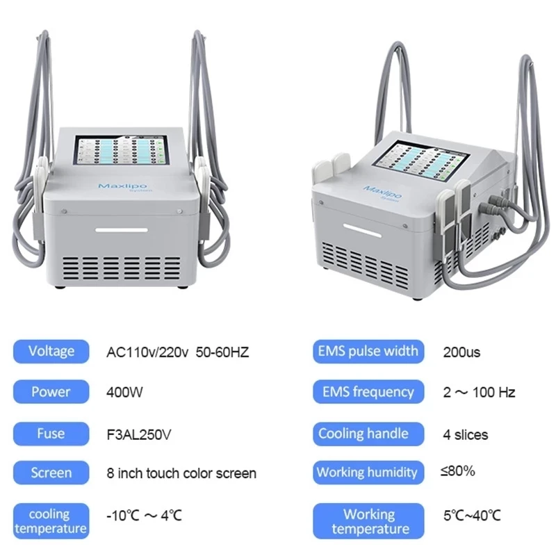 Niet-invasieve Cyro Emslim 4 Cooling Pads Cellulitis Verwijdering Vet Gewichtsverlies Vet Bevriezing Plaat Met Emslim Spa Home schoonheid Machine