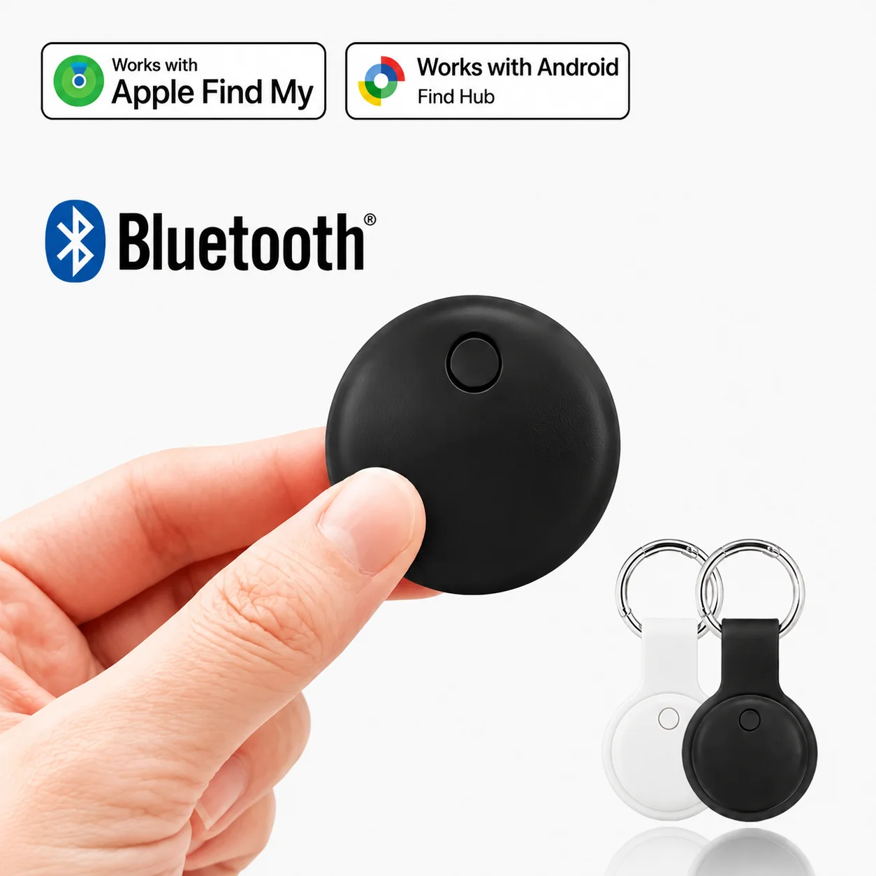 Mini Bluetooth Item Finder Tracker Smart Tag for Keys Wallet Bag Luggage Pet Anti Lost Device Apple Find My Android Compatible