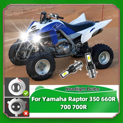 2X 6000K bombilla de faro LED H6 lámparas para Yamaha Raptor 350 660R 700 700R para YFM350R YFM660R