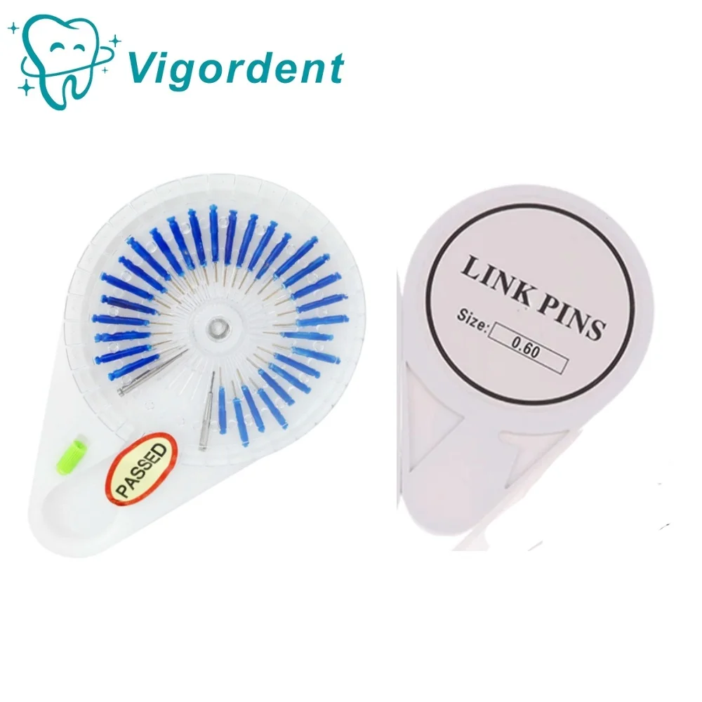 

4Box VIGORDENT Self-threading Design Dental Link Pins Conical Screw Dental Root Pin Oral Fixation 0.60 0.65 0.70 0.75 Size