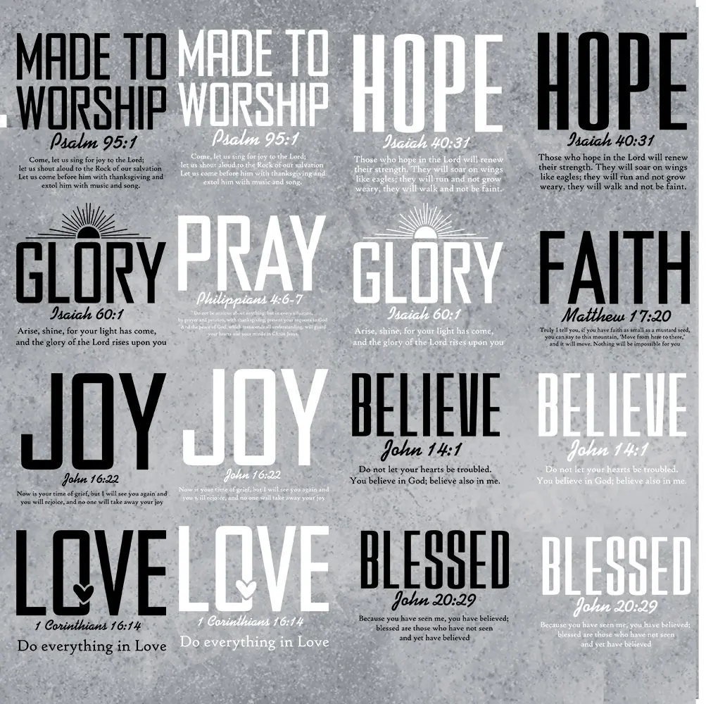 

Christian Bible Verse Digital Download Design Pack for Handmade Patch Repair Kits Faith-Based Clot Specific