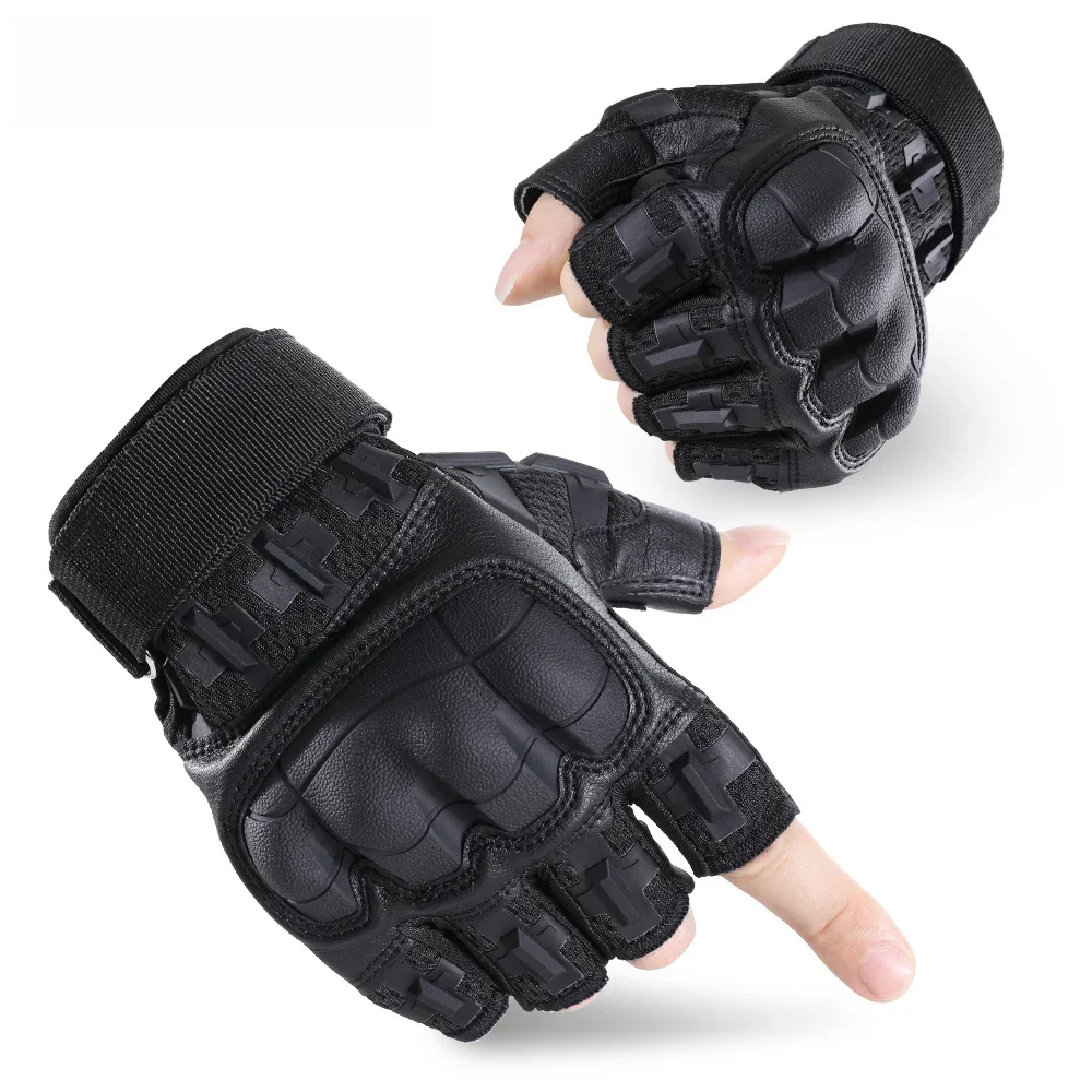 AliExpress GUMAO Outooor Tactical Fingerless Gloves Hard Shell Sports Paintball Airsoft Hunting Combat Riding Hiking Cycling Anti-skid Gear Men
