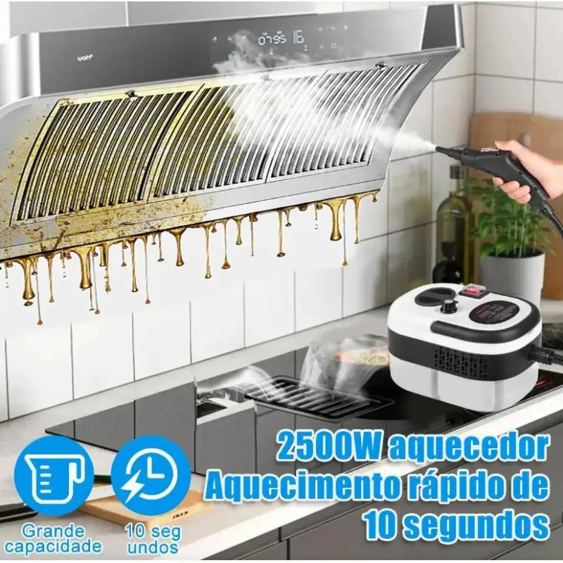 Ручной пароочиститель 2500 Вт, высокотемпературная пароочистка для кондиционера, кухонная стерилизация, дезинфектор, вилка европейского стандарта