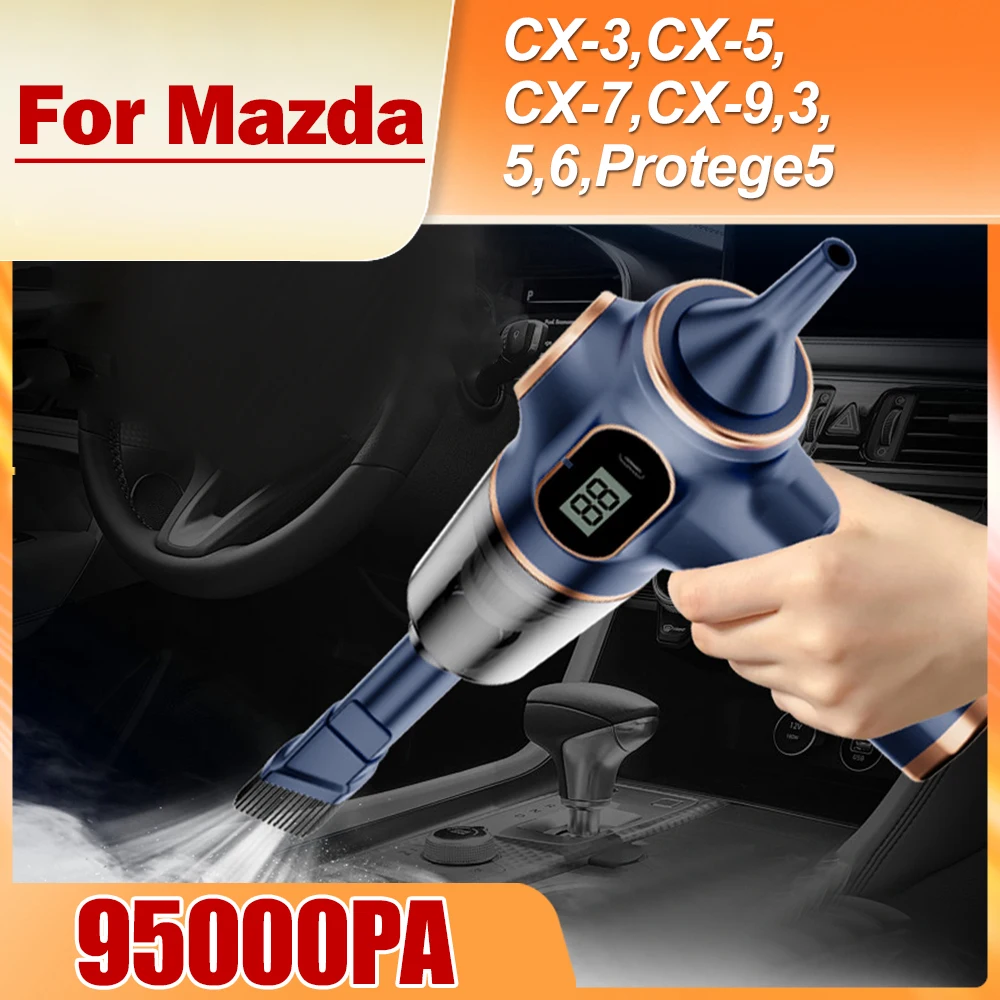 Car Vacuum Cleaner Wireless Portable Mini Vacuum Cleaner Fit For Mazda CX-3,CX-5,CX-7,CX-9,3,5,6,Protege 5 Car Cleaning Machine