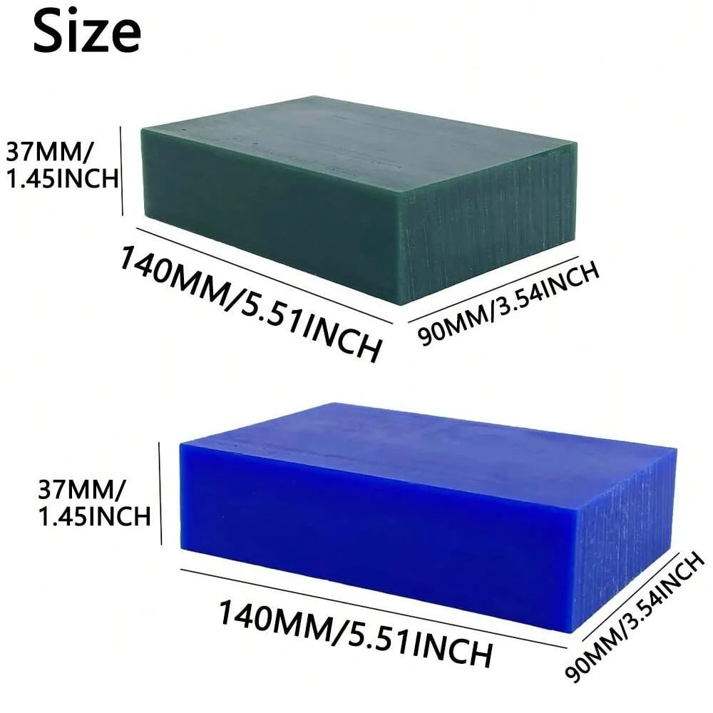 AHT Blue & Green Engraving Wax Blocks Set Jewelry Mold Making Casting Carving Modeling DIY Goldsmithing Metalworking Craft Tools