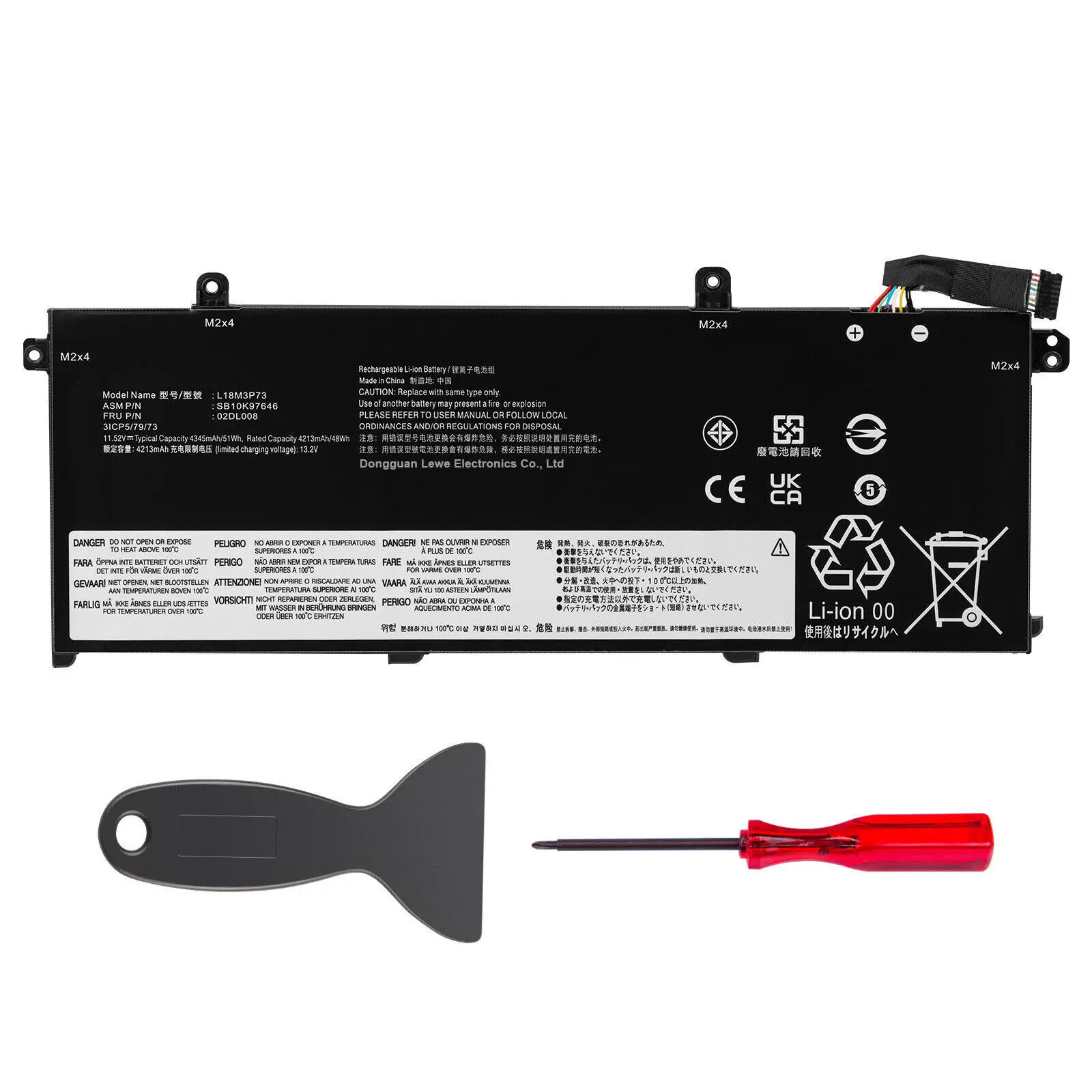 

Новый аккумулятор L18M3P74 L18M3P73 L18L3P73 емкостью 51 Втч для Lenovo ThinkPad T490 T495 T14 P43S P14S Series SB10K97646 02DL009 L18M4P74