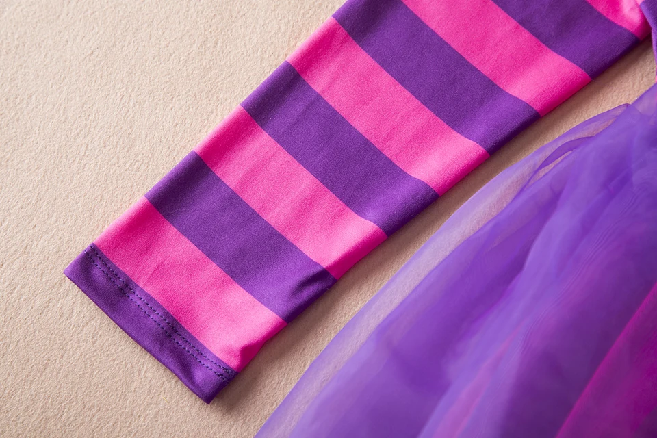 pink and purple striped dress cheshire cat Pink and Purple Striped Cat Costume Accessories for Girls