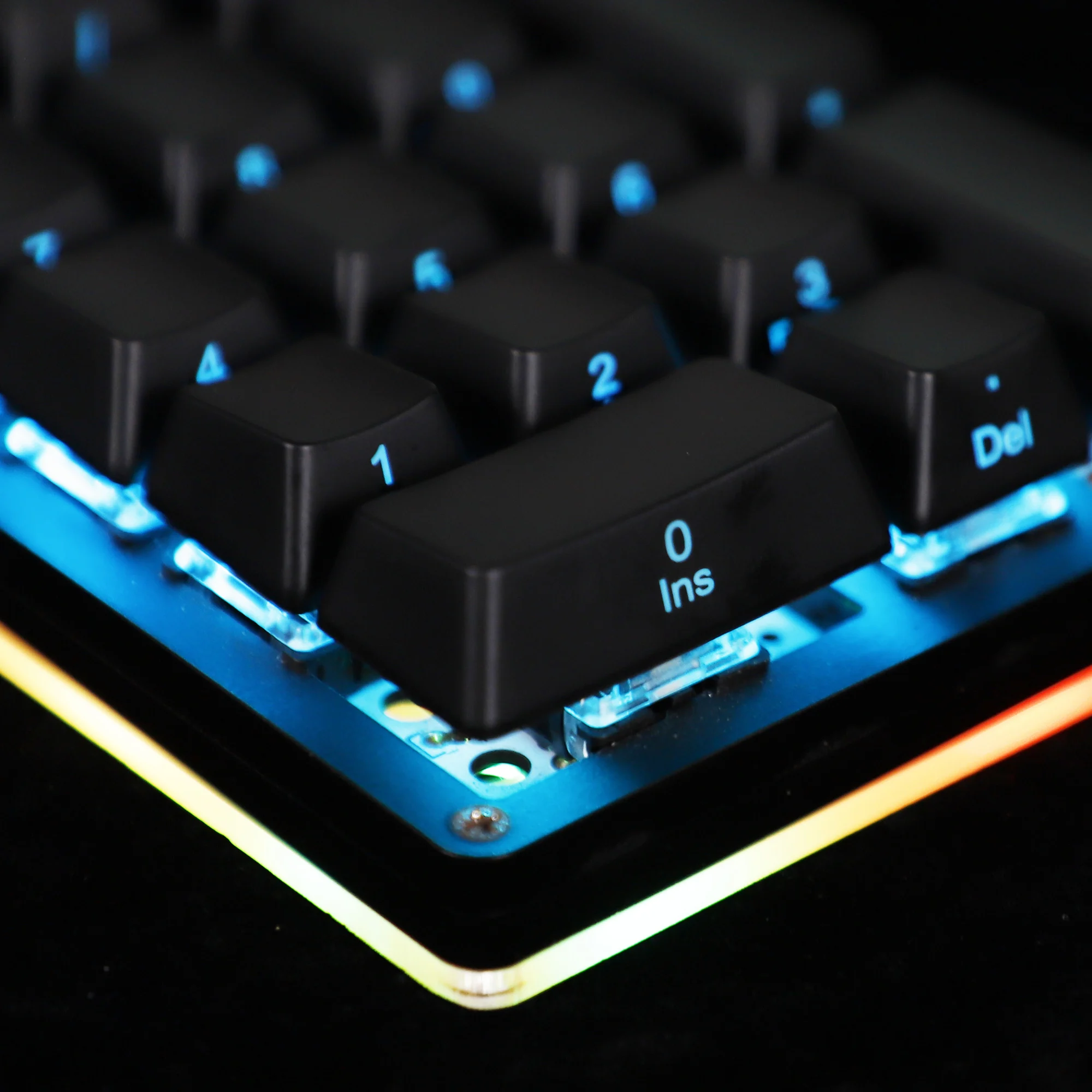 YMDK 21 Key ABS Shine Through ABS Side-Lit Side Printed Keycap For MX Switches Mechanical Keyboard Numpad