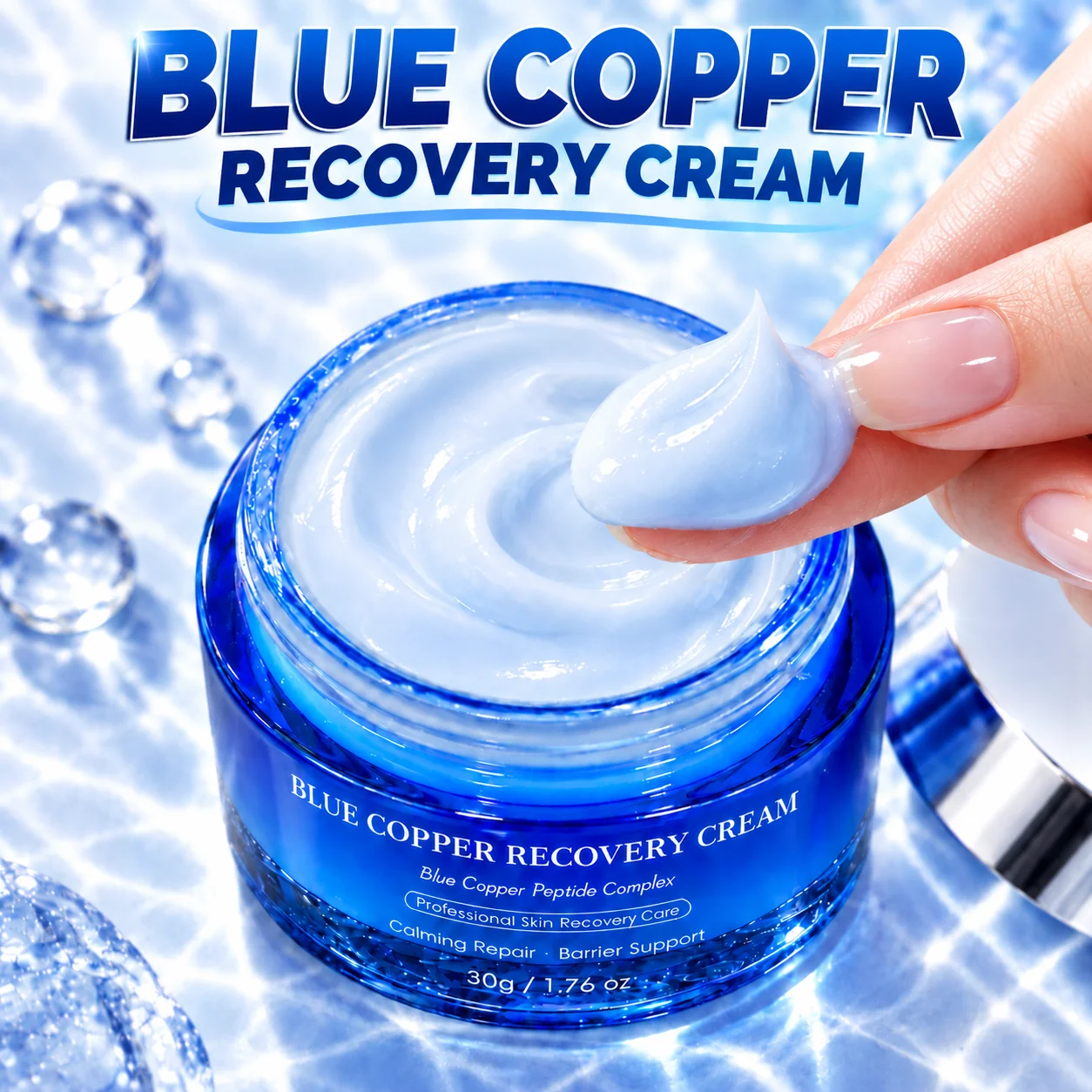 4 in 1 Blue Copper Pep-tide Facial Complex Koeran Skin Care Lightweight Calming Mist Toner Hydration Reapir Barrier Care Serum