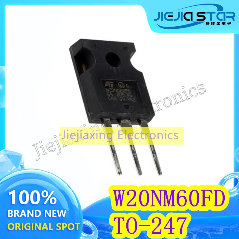 

(4/20pieces) W20NM60FD New original 20A 600V high power MOS field effect tube STW20NM60FD STW20NM60 TO-247 electronics spot