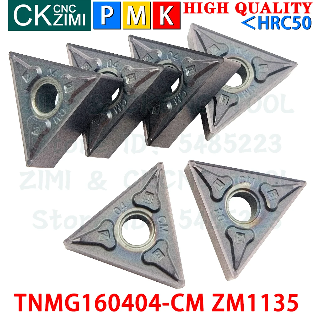 TNMG160404-CM ZM1135 TNMG 160404 CM ZM1135 Inserções de Metal Duro Ferramentas de Inserção de Torneamento Externo TNMG Torno mecânico de metal CNC Ferramentas de corte para torneamento