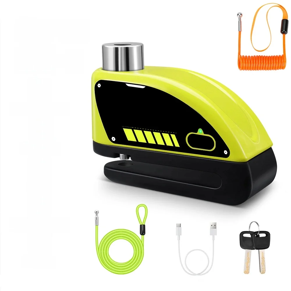 AliExpress Anchtek Motorcycle Rechargeable Disc Lock Alarm 120db Bicycle Anti-theft Padlock Security Protection Bike Motorbike Accessories