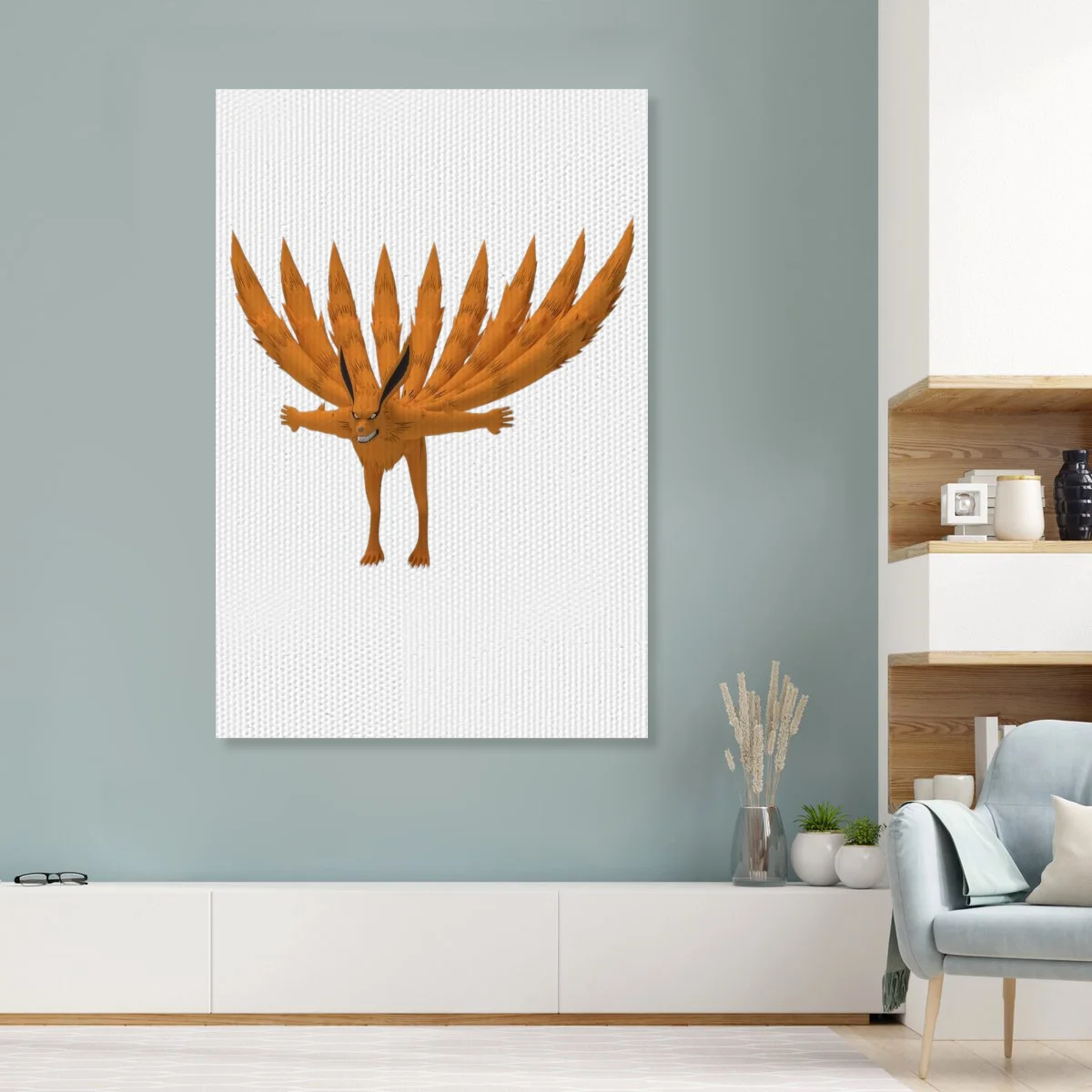Naruto Kurama Nine‑Tailed Fox Canvas Wall Art Anime Poster Home Bedroom Decor Art Print Ideal Gift For Anime Fans Collectors