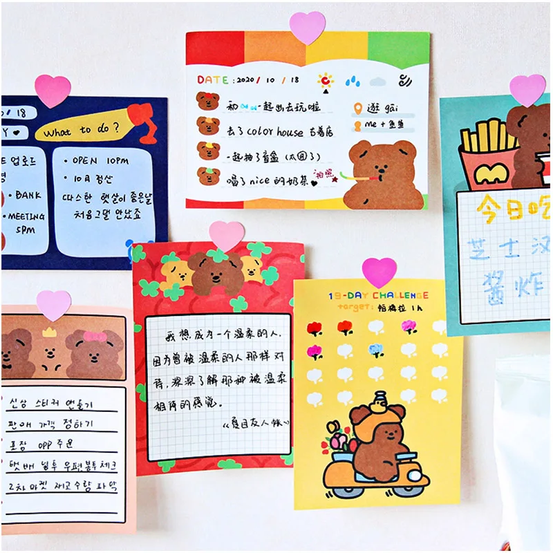 50 Sheets Planner Sticky Notes Memo Pad Notebooks To Do List Colored Funny Sticky Notes School Office Supplies Stationery