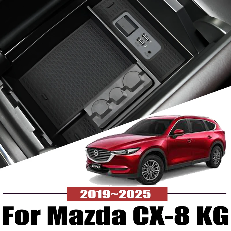 

Suitable For Mazda CX-8 KG 2019~2025 Car Central Armrest Storage Box Holder Console Organizer Auto interior Accessories Tools