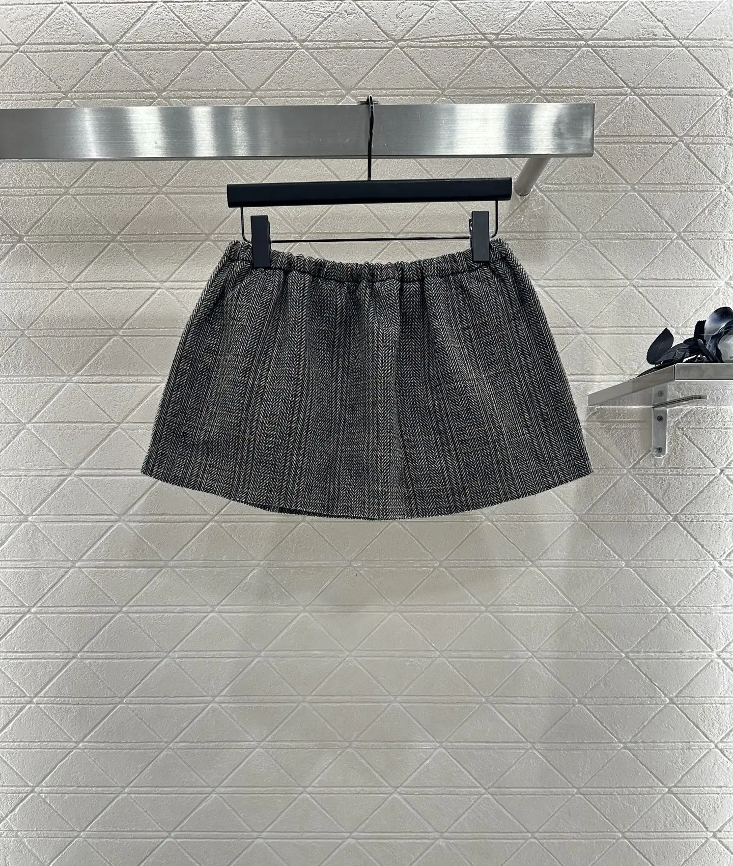 

2025 New and Comfotable Fashionable A-line Drawstring Plaid Drawstring Mini Skirt