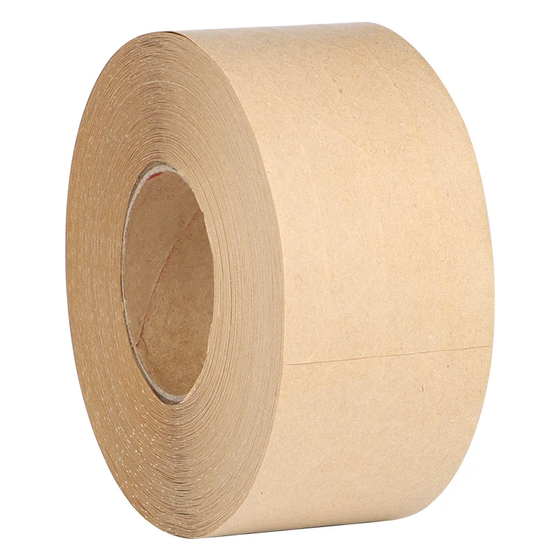 Starch Glue Wet Water Kraft Paper Tape Degradable Environmentally Friendly Brown Tape Writable Kraft Tape For Sealing Shipping