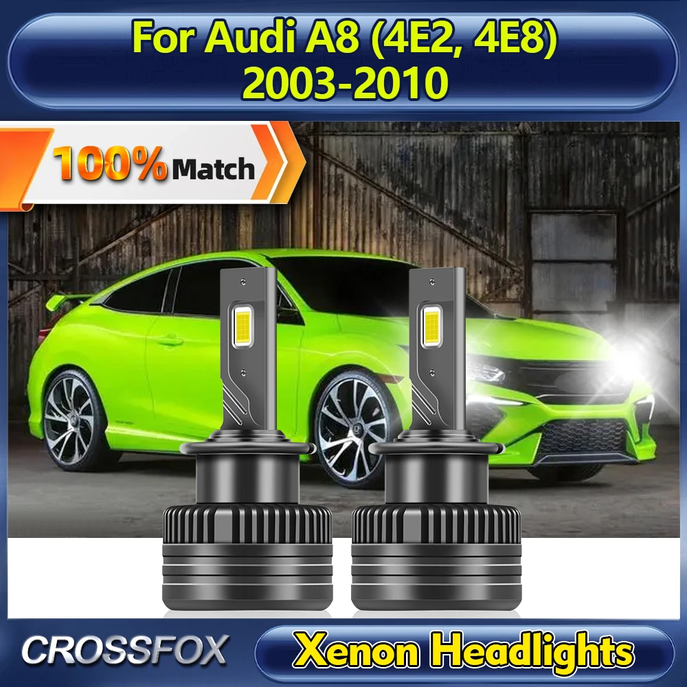 

25000LM Canbus LED Headlight Bulbs 120W Car HID Xenon Lights 12V 6000K For Audi A8 (4E2, 4E8) 2003-2005 2006 2007 2008 2009 2010