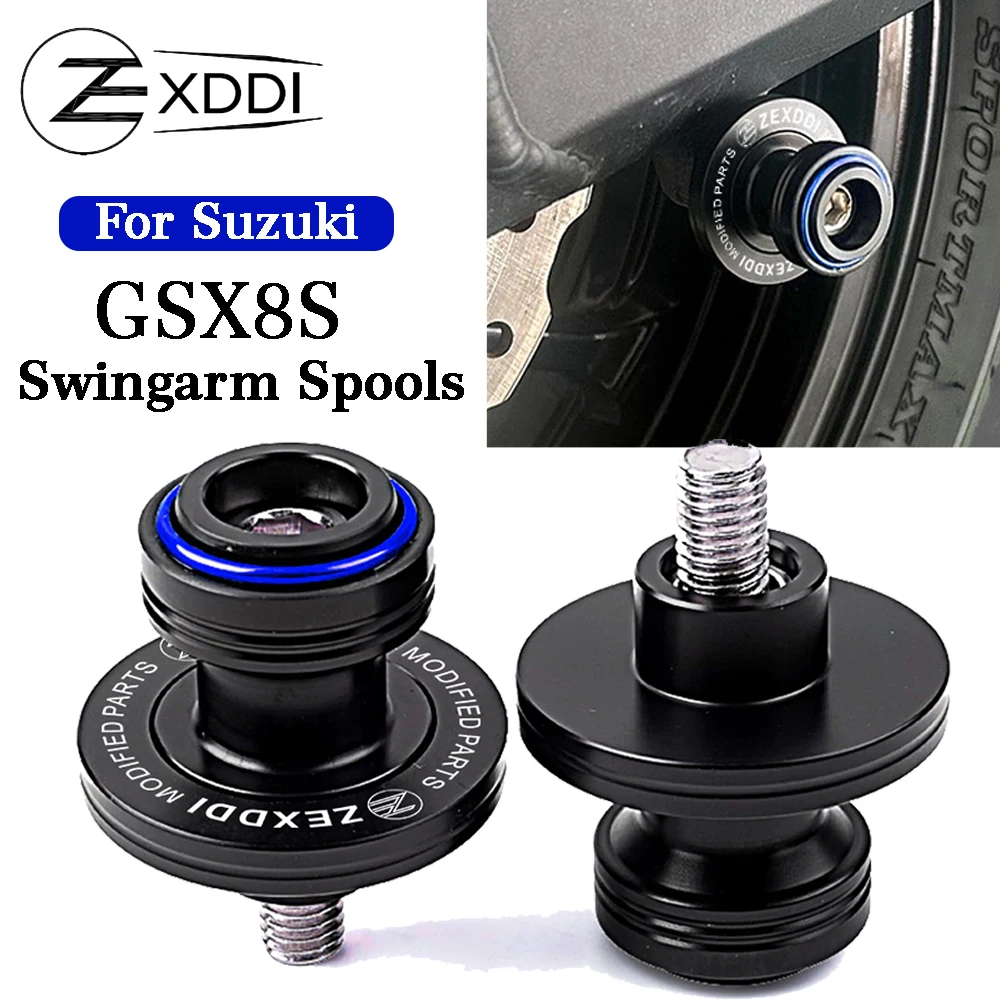 ZEXDDI 8MM Motorcycle Swingarm Spools Slider Stand Screws Accessories M8 Fit For Suzuki GSX-8S GSX 8S GSX8S 2023