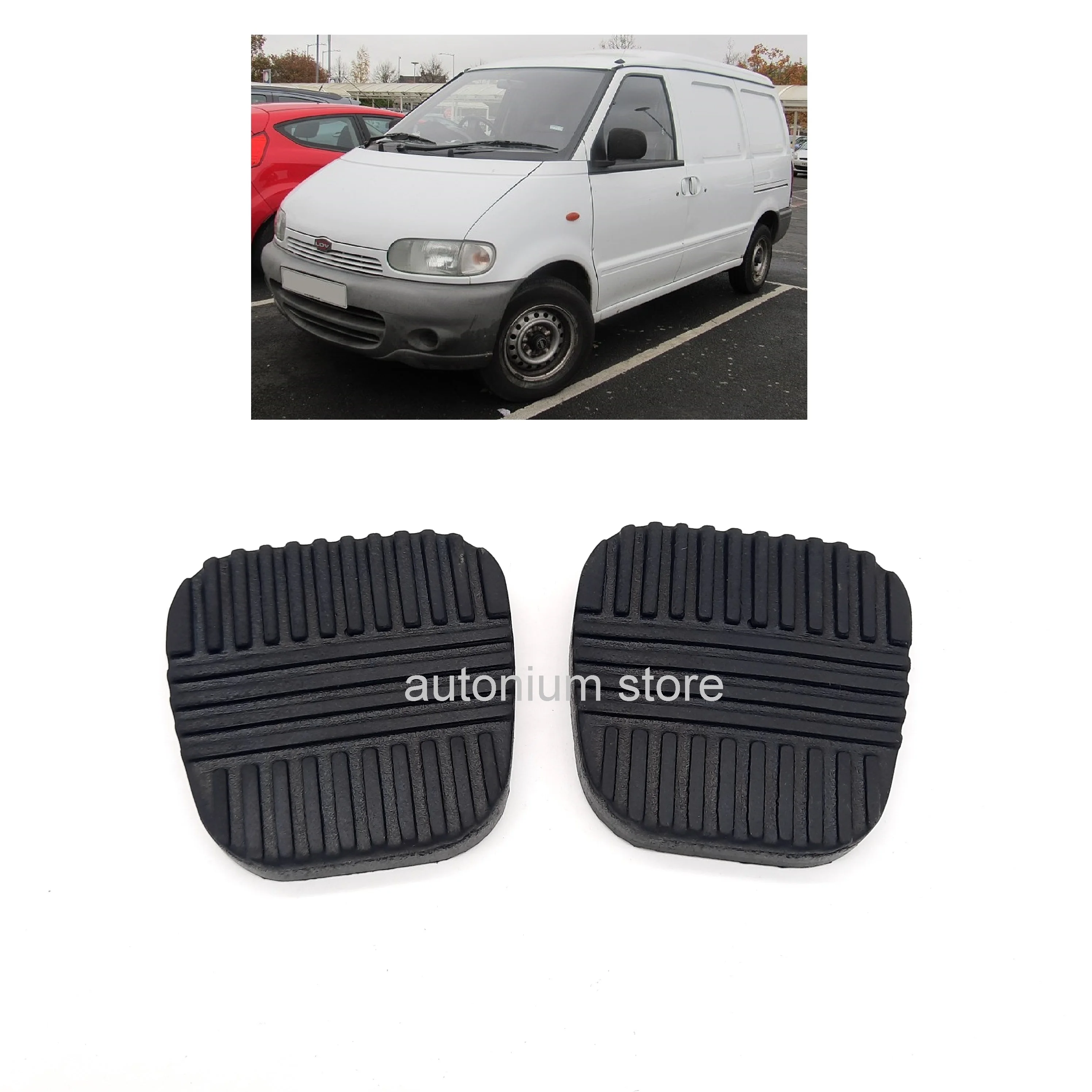 1 Pair Brake and Clutch Pedal Pad Cover Best Quality Rubber for Nissan Vanette Serena