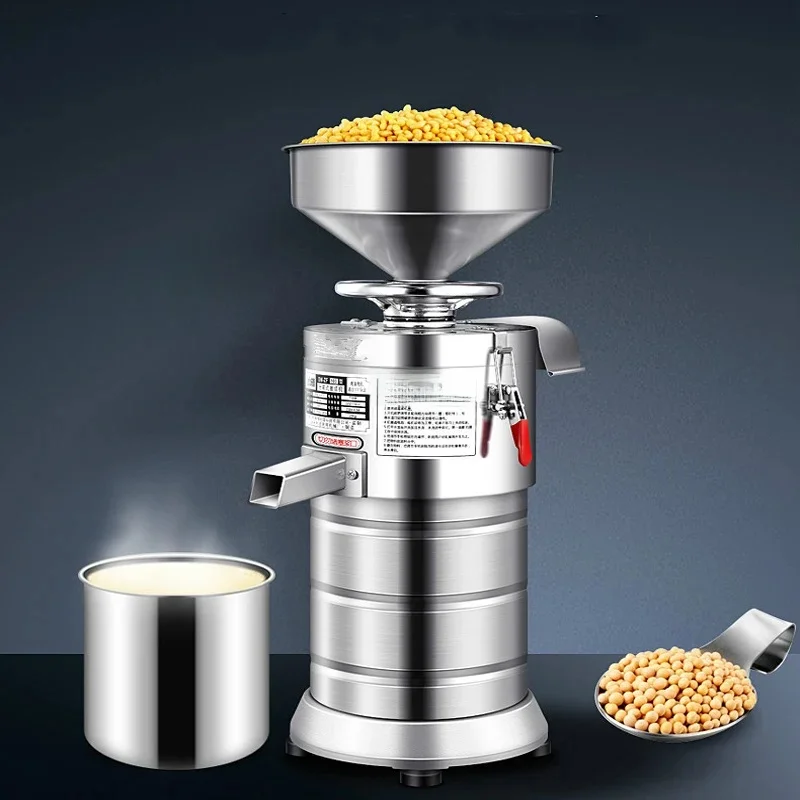 110/220V Commercial Soy Milk Maker Machine Filter-free Refiner Soy Milk Maker Electric Semi-Auto Juicer Blender