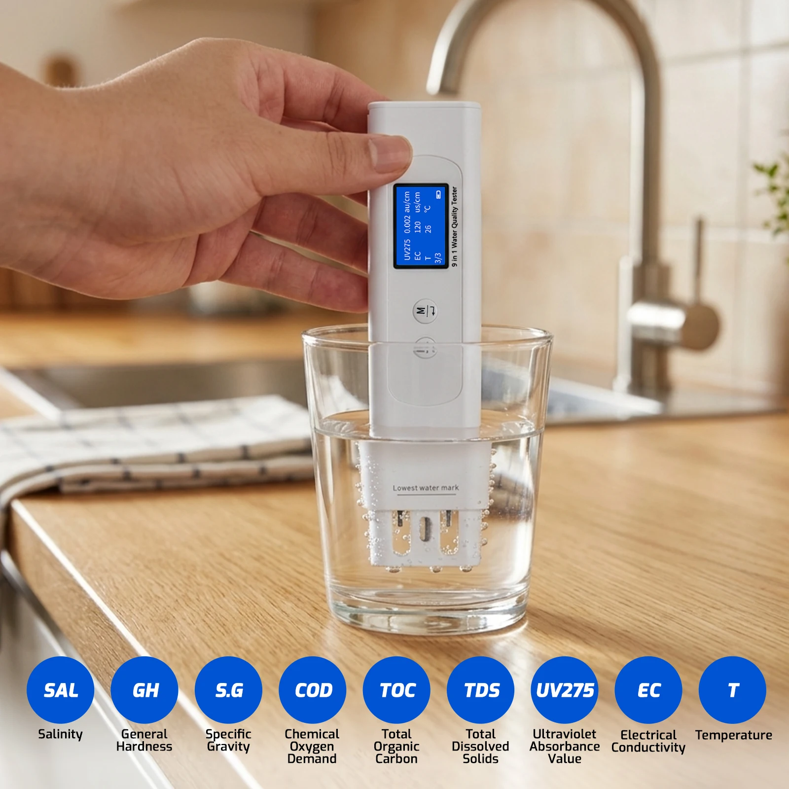 9-in-1 디지털 수질 테스터 스마트 COD TOC - Ec Meter Digital 리뷰 및 가격