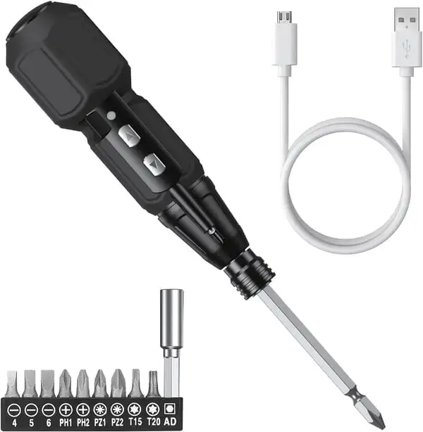 chave de fenda eletrica sem fio mini chave de fenda domestica com ponta magnetica luz de trabalho usb recarregavel faca voce mesmo household 36v 01